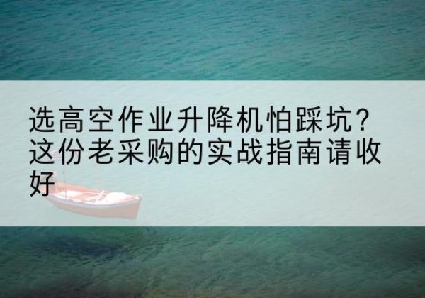 石泉高空作业升降机厂家推荐-选高空作业升降机怕踩坑？这份老采购的实战指南请收好